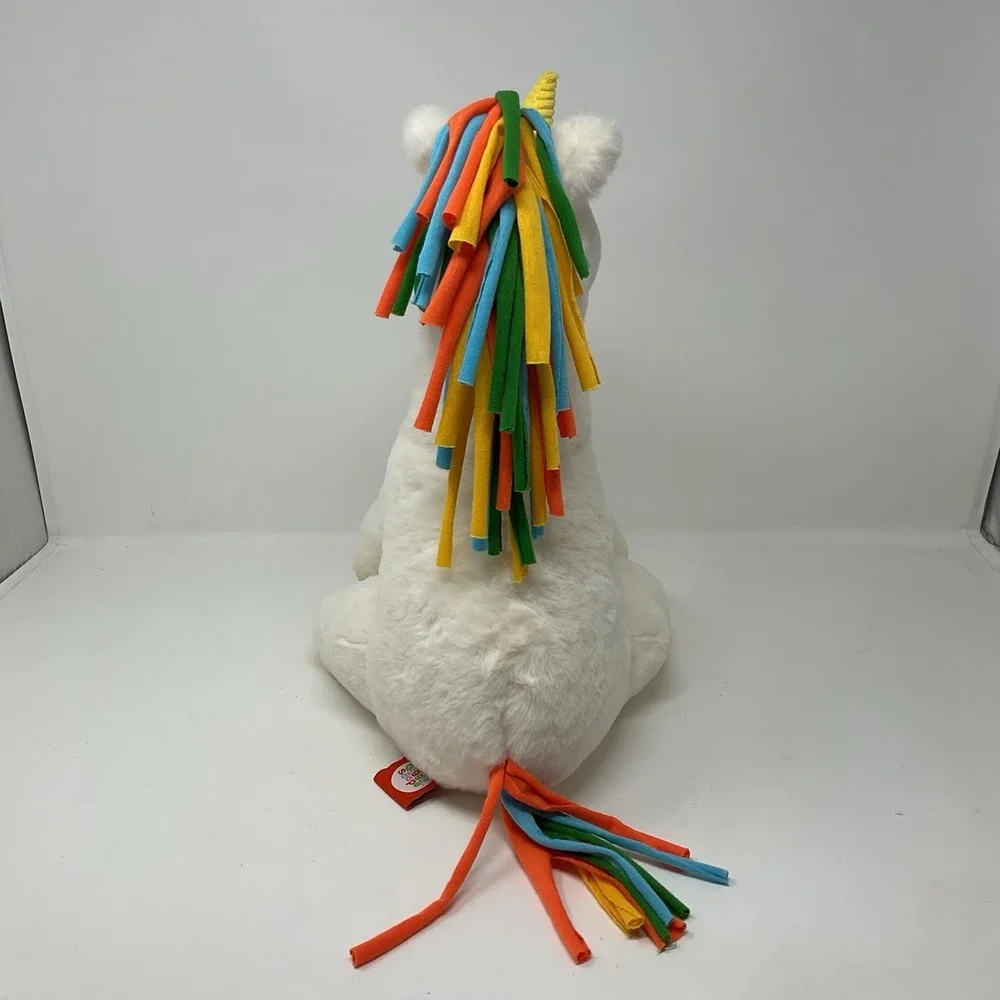 Giggle Scape‎ Target Unicorn White Plush Stuffed Animal Rainbow Mane